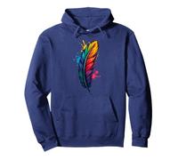 Colorful Tribal Feathers Native American Indian Indigenous Sudadera con Capucha