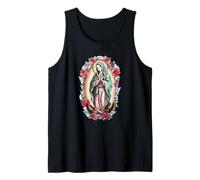 Colorful Virgin Mary Christian Graphic For Women Catholic Camiseta sin Mangas
