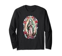 Colorful Virgin Mary Christian Graphic For Women Catholic Manga Larga