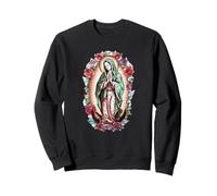 Colorful Virgin Mary Christian Graphic For Women Catholic Sudadera