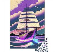Colorful Waves and Veleros Puzzle De 1000 Piezas Interesante Rompecabezas para Adultos De Madera para Adultos Obra De Arte Hobby 1000pcs (75x50cm)