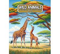 Colorful Wild Animals Illustration 8.5" x 11", Children's Coloring Books, Educational and Fun, Perfect for Kids who love animals and nature