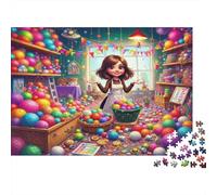 Colorful Yarn Shop Colourful Easter Egg Shop Girl 1000 Pieces Jigsaws Adults The Impossible Challenge Home Activity 38x26cm/1000pcs