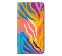 Colorful Zebra Pattern Caso Del Tirón Funda Carcasa Case para Samsung Galaxy A36
