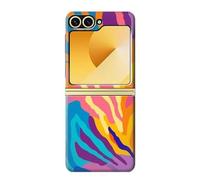 Colorful Zebra Pattern Funda Carcasa Case para Samsung Galaxy Z Flip 6, Flip 7 FE