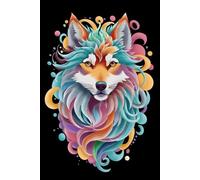 Colorfull wolf | softcover | notebook | Journal | organizer |cute journal for teens | trendy school notebook |gift for teen girl | daily writing notebook