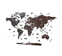 Colorfull Worlds Arte de pared de madera 3D, arte de pared de viaje multicapa con Estados y capitales, decoración de pared para la nueva casa, decoración de oficina, regalo de cumpleaños (M, Procyon)