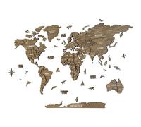 Colorfull Worlds Arte de pared de madera 3D, arte de pared de viaje multicapa con Estados y capitales, decoración de pared para la nueva casa, decoración de oficina, regalo de cumpleaños (2XL, Vega)