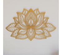 Colorfull Worlds Decoración de pared de metal con mandala 3D, decoración de flor de loto para hogares, arte de pared de metal para dormitorio, decoración de oficina, de sala de estar, regalo de