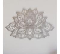 Colorfull Worlds Decoración de pared de metal con mandala 3D, decoración de flor de loto para hogares, arte de pared de metal para dormitorio, decoración de oficina, de sala de estar, regalo de