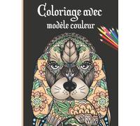 Coloriage avec Modèle Couleur: Cahier de coloriage pour Adulte et Adolescent - 20 dessins à colorier - Une activité anti-stress, relaxante et reposante