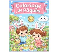Coloriage de Pâques Kawaii pour Enfants: 30+ pages de dessins mignons, jeux, activités et recettes - pour enfants de 4 à 7 ans (Mon univers Kawaii.)
