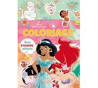 Coloriage Disney Princesses (Yasmine et Ariel): Avec stickers offerts