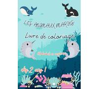 Coloriage les animaux marins: alphabet en anglais