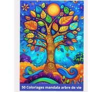 Coloriage mandala de 50 illustrations originales d’arbres: Volume 1