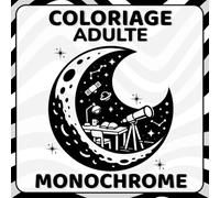 Coloriage Monochrome Adulte: Cosy Scenes pour Relaxation et Détente à colorier en une seule couleur
