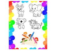 Coloriage pour enfant: livre de coloriage simple pour enfant 1 a 4 ans, 100 page de coloriage Animaux, Lettres, Chiffres, Formes, fruits et légumes