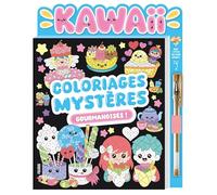 Coloriages mystères kawaii gourmandises (avec stylo gel doré) (Mes colos mystrères)
