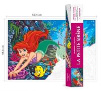 Coloriages mystères La Petite Sirène: 1 poster illustré 44,6 x 59,4cm et 1 nuancier