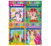 Coloriamo: fattoria-unicorni-dinosauri-principesse. Ediz. illustrata