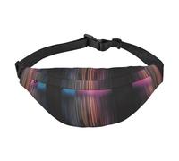 Colorida bolsa de cintura grande para niños, con diseño de lluvia arcoíris, adecuada para disfrutar de deportes, correr, ciclismo, viajes, pesca