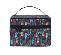 Colorida bolsa de maquillaje Dreamcatcher1, bonitas bolsas de cosméticos para mujer, bolsa de aseo personal, bolsa organizadora de maquillaje de viaje grande
