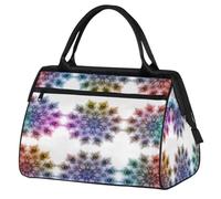 Colorida bolsa de viaje con diseño de mandala de plumas de pavo real para mujeres, hombres, niños y niñas, bolsas de fin de semana, 24 L, bolsa de cabina para deportes, gimnasio, yoga, color, 24 L,