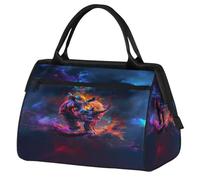 Colorida bolsa de viaje de rinoceronte africano para mujeres, hombres, niños, niñas, fin de semana, bolsa de viaje de 24 L para deportes, gimnasio, yoga, color, Big, Organizador de bolsas