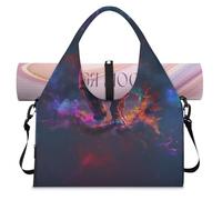 Colorida bolsa deportiva de rinoceronte africano con compartimento para zapatos, bolsa de fin de semana, bolsa de equipaje para gimnasio, yoga, viajes, color, L, Bolsa de viaje