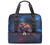 Colorida bolsa deportiva de rinoceronte africano para mujeres, hombres, niños y niñas, 21 litros, bolsa de viaje separada para viajes, gimnasio, yoga, color, Big, Organizador de bolsas