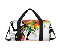 Colorida bolsa deportiva Magic Girl con compartimento para zapatos, bolsa de fin de semana, bolsa de viaje, gimnasio, organizador de equipaje para mujeres, hombres, niños y niñas