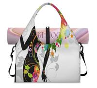 Colorida bolsa deportiva Magic Girl con compartimento para zapatos, para fin de semana, para noche, para gimnasio, yoga, viajes, color, L, Bolsa de viaje