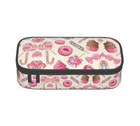 Colorida bolsa para bolígrafos de papelería, con compartimento de gran capacidad, para cupcakes, cupcakes, donas