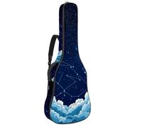 Colorida bolsa para guitarra acústica Stary Night Cosmos Backgroud, mochila acolchada para guitarra acústica con bolsillos ajustables con correa para el hombro, Multicolor 10, 42.9x16.9x4.7 in,