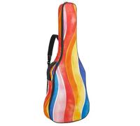 Colorida bolsa para guitarra acústica Stary Night Cosmos Backgroud, mochila acolchada para guitarra acústica con bolsillos ajustables con correa para el hombro, Multicolor 06, 42.9x16.9x4.7 in,