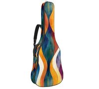 Colorida bolsa para guitarra acústica Stary Night Cosmos Backgroud, mochila acolchada para guitarra acústica con bolsillos ajustables con correa para el hombro, Multicolor 05, 42.9x16.9x4.7 in,