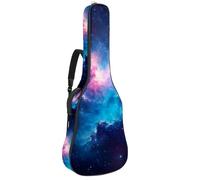 Colorida bolsa para guitarra acústica Stary Night Cosmos Backgroud, mochila acolchada para guitarra acústica con bolsillos ajustables con correa para el hombro, Multicolor 01, 42.9x16.9x4.7 in,