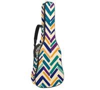 Colorida bolsa para guitarra acústica Stary Night Cosmos Backgroud, mochila acolchada para guitarra acústica con bolsillos ajustables con correa para el hombro, Multicolor 08, 42.9x16.9x4.7 in,