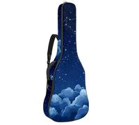 Colorida bolsa para guitarra acústica Stary Night Cosmos Backgroud, mochila acolchada para guitarra acústica con bolsillos ajustables con correa para el hombro, Multicolor 07, 42.9x16.9x4.7 in,