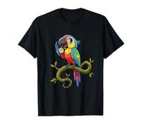 Colorida brújula Loro Isla náutica Aventura Camiseta
