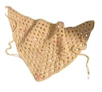 Colorida bufanda de ganchillo suave y cómoda con lazo de punto, bandana bohemia para mujeres y niñas