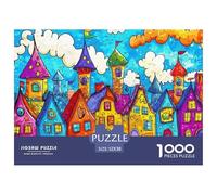 Colorida Ciudad de fantasía_1 Cartón De Calidad Juego Relajante, Ideal para Descansar, Reducir Presión Y Disfrutar La Vida 52x38cm/1000pcs