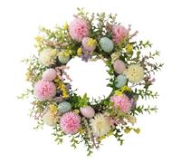 Colorida Corona De Pascua - 40 cm/15,75 Pulgadas Coronas De Pascua para Puerta De Entrada | Corona De Puerta De Primavera Artificial | Coronas Florales De Primavera para Decoración del Hogar