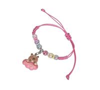 Colorida cuerda de macarrón para niños con bonitos capibaras de dibujos animados y correa suave ajustable para regalos, joyería de uso diario, talla única, como se describe