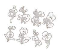 Colorida forma de flor retro, pegatinas de PET, accesorios de scrapbooking para diarios creativos, envoltorios de regalo y pegatinas reutilizables de oficina