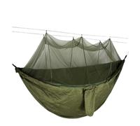 Colorida hamaca para exteriores para máxima comodidad y relajación. Hamaca ligera y portátil de ocio verde para camping, patio trasero y aventuras de viaje