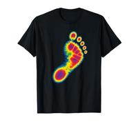 Colorida Huella Imagen Térmica Pie Arte Streetwear Fiesta Camiseta