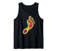 Colorida Huella Imagen Térmica Pie Arte Streetwear Fiesta Camiseta sin Mangas