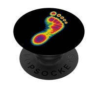 Colorida Huella Imagen Térmica Pie Arte Streetwear Fiesta PopSockets PopGrip Adhesivo