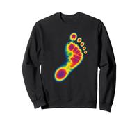 Colorida Huella Imagen Térmica Pie Arte Streetwear Fiesta Sudadera